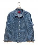 SUPREMEシュプリーム）の古着「Warp Jacquard Logos Denim Shirt」｜インディゴ