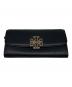 TORY BURCH（トリーバーチ）の古着「ロゴバックルフラップロングウォレット」｜ブラック