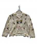 TODAYFULトゥデイフル）の古着「Embroidery Patchwork Shirts」｜アイボリー