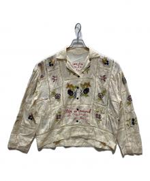 TODAYFUL（トゥデイフル）の古着「Embroidery Patchwork Shirts」｜アイボリー