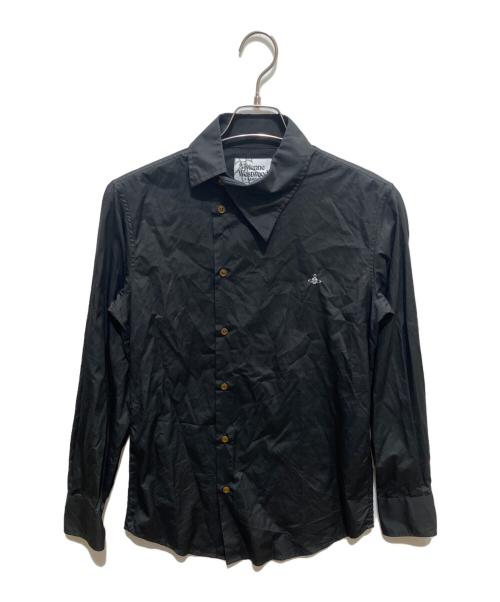 Vivienne Westwood（ヴィヴィアンウエストウッド）Vivienne Westwood (ヴィヴィアンウエストウッド) ワンポイントORBオジークラークシャツ ブラック サイズ:44の古着・服飾アイテム