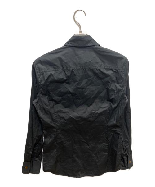 Vivienne Westwood（ヴィヴィアンウエストウッド）Vivienne Westwood (ヴィヴィアンウエストウッド) ワンポイントORBオジークラークシャツ ブラック サイズ:44の古着・服飾アイテム