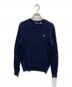 POLO RALPH LAURENポロ・ラルフローレン）の古着「ケーブルニット」｜ネイビー