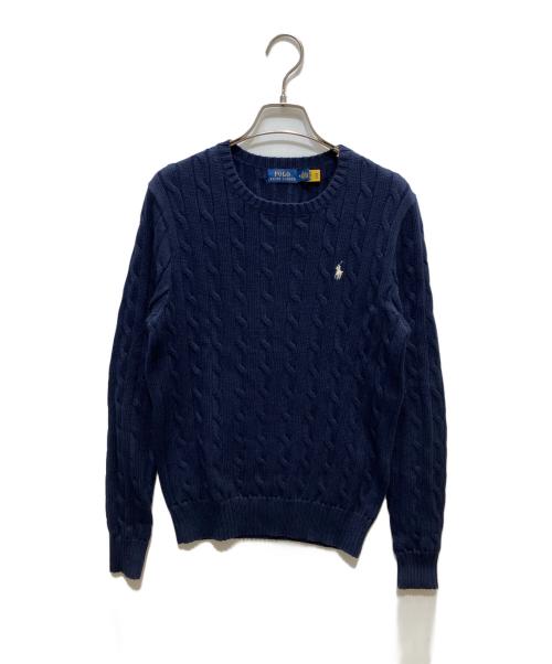 POLO RALPH LAUREN（ポロ・ラルフローレン）POLO RALPH LAUREN (ポロ・ラルフローレン) ケーブルニット ネイビー サイズ:Mの古着・服飾アイテム