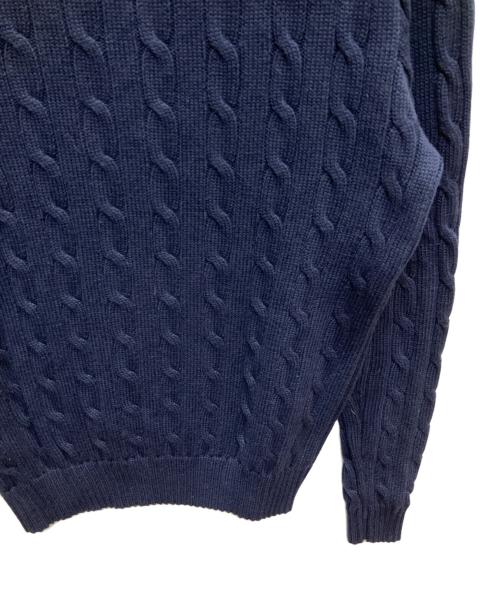 POLO RALPH LAUREN（ポロ・ラルフローレン）POLO RALPH LAUREN (ポロ・ラルフローレン) ケーブルニット ネイビー サイズ:Mの古着・服飾アイテム
