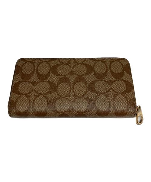 COACH（コーチ）COACH (コーチ) ロングウォレット ベージュ×ブラウンの古着・服飾アイテム