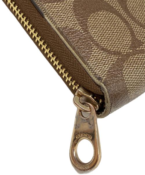 COACH（コーチ）COACH (コーチ) ロングウォレット ベージュ×ブラウンの古着・服飾アイテム