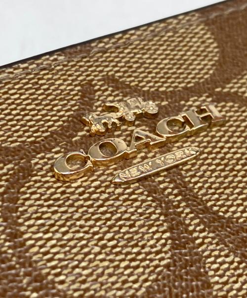 COACH（コーチ）COACH (コーチ) ロングウォレット ベージュ×ブラウンの古着・服飾アイテム