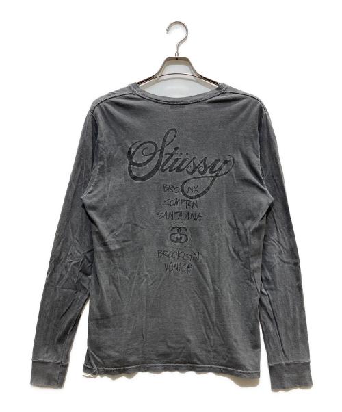 stussy（ステューシー）stussy (ステューシー) ピグメントダイ L/Sカットソー グレー サイズ:Sの古着・服飾アイテム