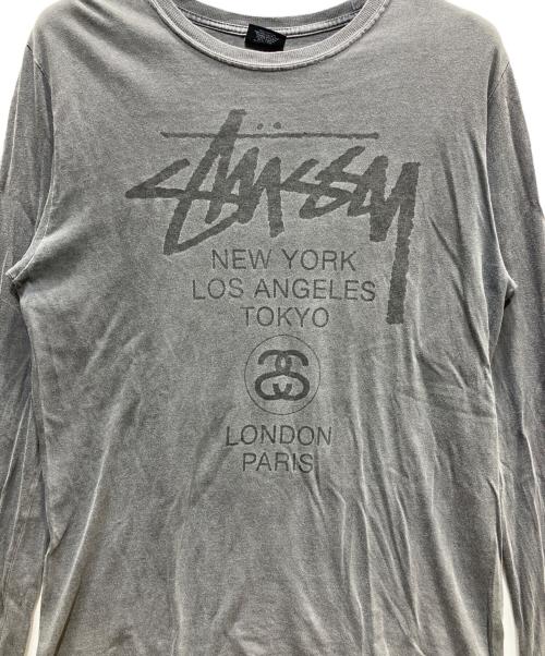 stussy（ステューシー）stussy (ステューシー) ピグメントダイ L/Sカットソー グレー サイズ:Sの古着・服飾アイテム