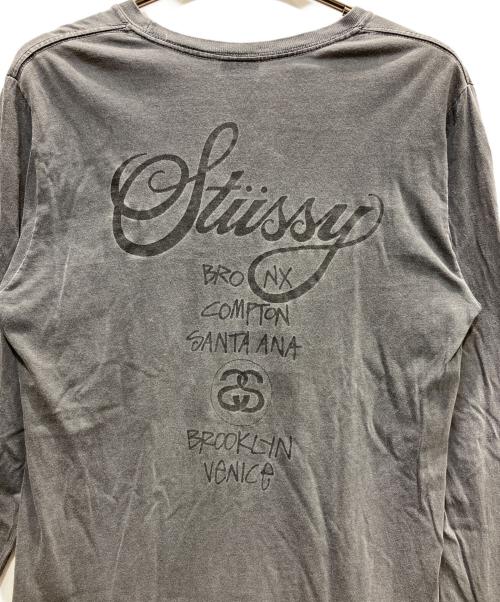 stussy（ステューシー）stussy (ステューシー) ピグメントダイ L/Sカットソー グレー サイズ:Sの古着・服飾アイテム
