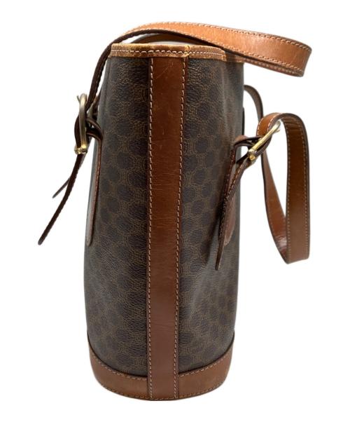 CELINE（セリーヌ）CELINE (セリーヌ) マカダム柄PVCトートバッグ ブラウンの古着・服飾アイテム