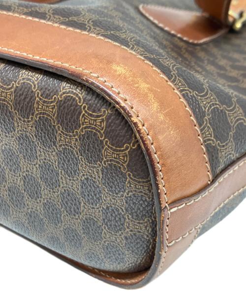 CELINE（セリーヌ）CELINE (セリーヌ) マカダム柄PVCトートバッグ ブラウンの古着・服飾アイテム