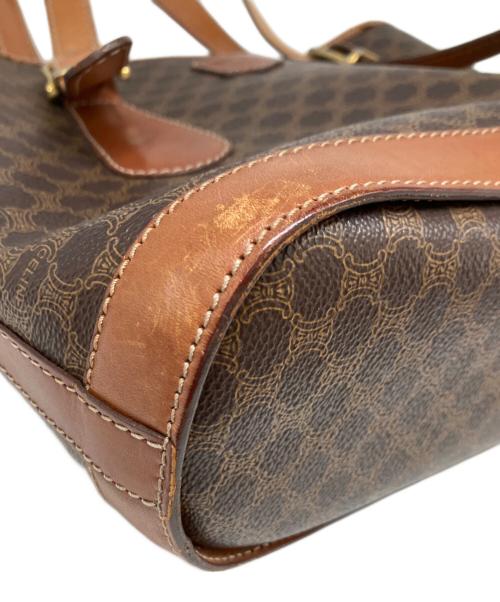 CELINE（セリーヌ）CELINE (セリーヌ) マカダム柄PVCトートバッグ ブラウンの古着・服飾アイテム