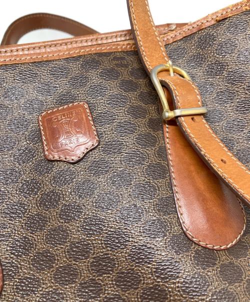 CELINE（セリーヌ）CELINE (セリーヌ) マカダム柄PVCトートバッグ ブラウンの古着・服飾アイテム