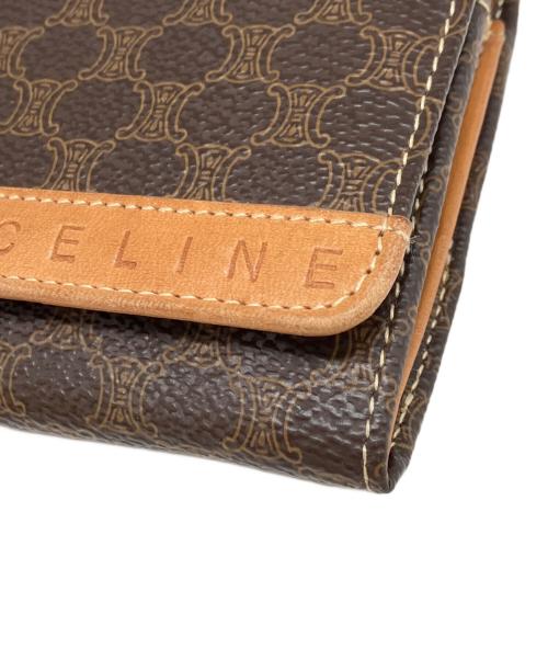 CELINE（セリーヌ）CELINE (セリーヌ) マカダム柄ロングウォレット ブラウンの古着・服飾アイテム