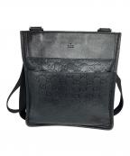 GUCCIグッチ）の古着「グッチシマ レザーショルダーバッグ」｜ブラック