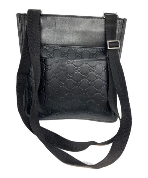 GUCCI（グッチ）GUCCI (グッチ) グッチシマ レザーショルダーバッグ ブラックの古着・服飾アイテム