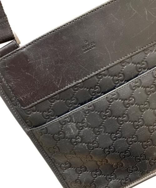 GUCCI（グッチ）GUCCI (グッチ) グッチシマ レザーショルダーバッグ ブラックの古着・服飾アイテム