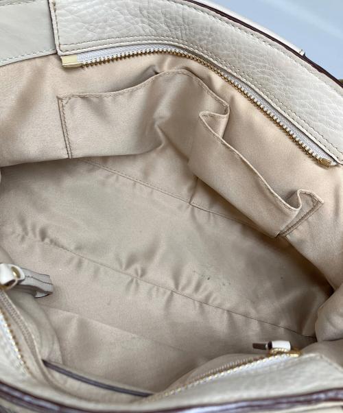COACH（コーチ）COACH (コーチ) レザーハンドバッグ アイボリーの古着・服飾アイテム