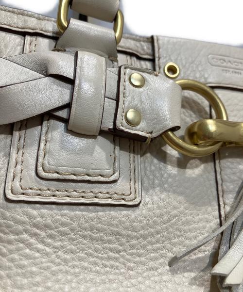 COACH（コーチ）COACH (コーチ) レザーハンドバッグ アイボリーの古着・服飾アイテム
