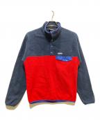 Patagoniaパタゴニア）の古着「ライトウェイトシンチラスナップT」｜ネイビー×レッド