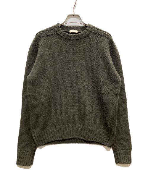 CELINE（セリーヌ）CELINE (セリーヌ) シェトランドウール クルーネックニット グリーン サイズ:Sの古着・服飾アイテム
