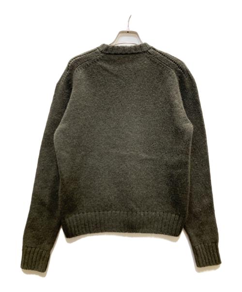 CELINE（セリーヌ）CELINE (セリーヌ) シェトランドウール クルーネックニット グリーン サイズ:Sの古着・服飾アイテム