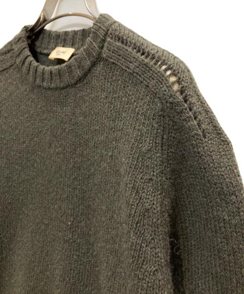 CELINE（セリーヌ）CELINE (セリーヌ) シェトランドウール クルーネックニット グリーン サイズ:Sの古着・服飾アイテム