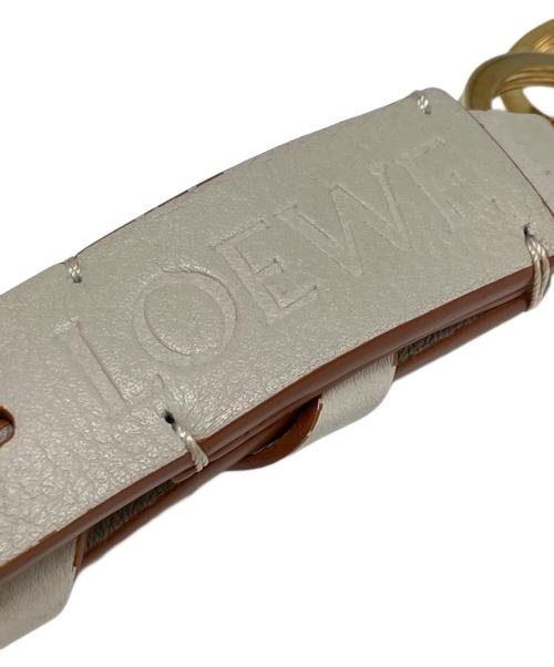 LOEWE（ロエベ）LOEWE (ロエベ) ブレイデッド レザーキーリング アイボリーの古着・服飾アイテム