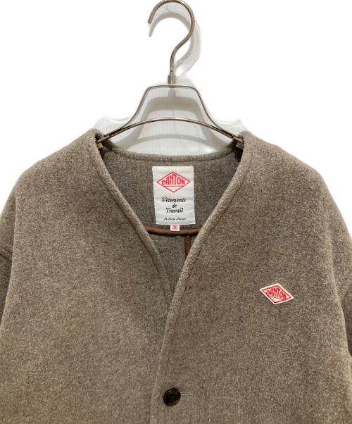 DANTON（ダントン）DANTON (ダントン) COLLARLESS V NECK COAT ブラウン サイズ:36の古着・服飾アイテム