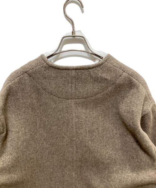 DANTON（ダントン）DANTON (ダントン) COLLARLESS V NECK COAT ブラウン サイズ:36の古着・服飾アイテム