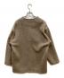 DANTON (ダントン) COLLARLESS V NECK COAT ブラウン サイズ:36：10000円