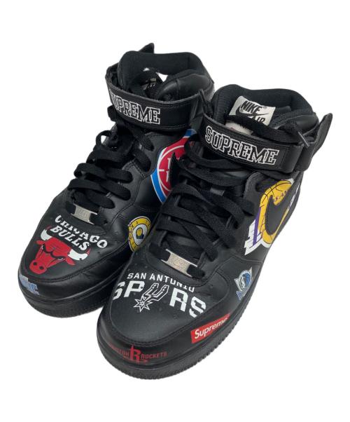 NIKE（ナイキ）NIKE (ナイキ) Supreme (シュプリーム) NBA (エヌビーエー) AIR FORCE1 MID ブラック サイズ:26cmの古着・服飾アイテム