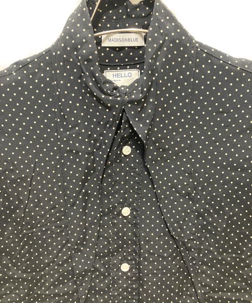 MADISON BLUE（マディソンブルー）MADISON BLUE (マディソンブルー) SCARF COLLAR SH DOT ブラック サイズ:XLの古着・服飾アイテム
