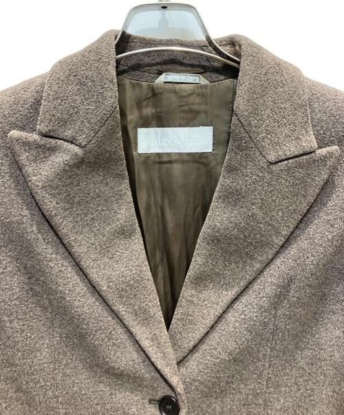 MaxMara（マックスマーラ）MaxMara (マックスマーラ) ウールシルクチェスターコート ブラウン サイズ:SIZE　40の古着・服飾アイテム