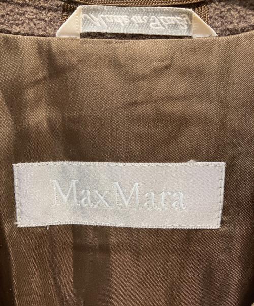 MaxMara（マックスマーラ）MaxMara (マックスマーラ) ウールシルクチェスターコート ブラウン サイズ:SIZE　40の古着・服飾アイテム