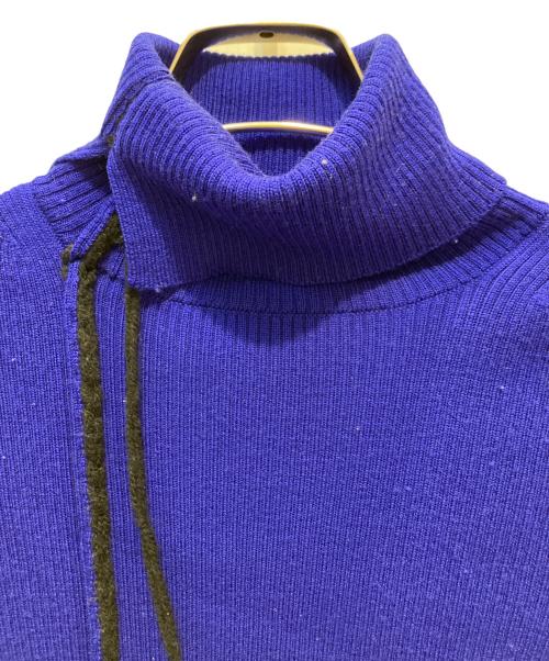 Y's（ワイズ）Y's (ワイズ) フロントスリットハイネックリブニット ブルー サイズ:SIZE　2の古着・服飾アイテム