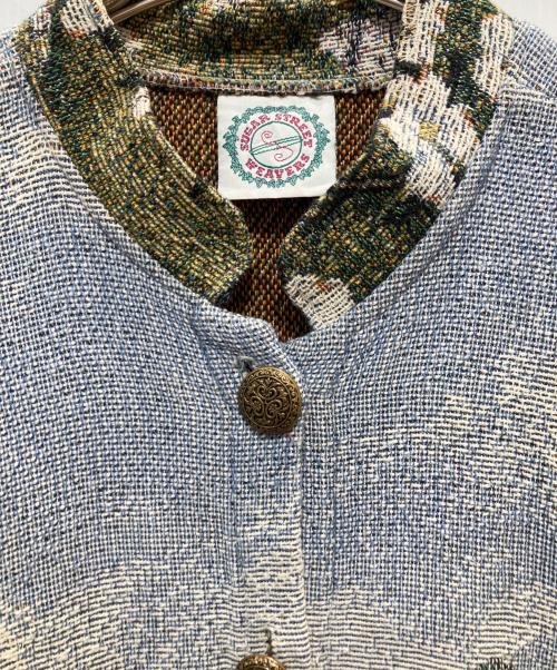 SUGAR STREET WEAVERS（シュガーストリートウェーバーズ）SUGAR STREET WEAVERS (シュガーストリートウェーバーズ) ゴブランジャケット ブルー サイズ:ONE SIZEの古着・服飾アイテム