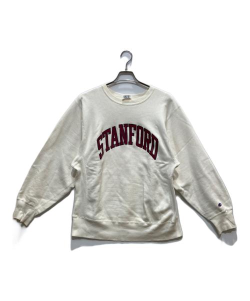Champion REVERSE WEAVE（チャンピオン リバース ウィーブ）Champion REVERSE WEAVE (チャンピオン リバース ウィーブ) 80s リバースウィーブプリントスウェット アイボリー サイズ:Lの古着・服飾アイテム