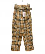 BURBERRY×Vivienne Westwoodバーバリー×ヴィヴィアンウエストウッド）の古着「ヴィンテージチェックパンツ」｜ベージュ