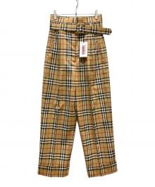 BURBERRY×Vivienne Westwood（バーバリー×ヴィヴィアンウエストウッド）の古着「ヴィンテージチェックパンツ」｜ベージュ