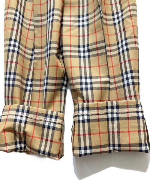 BURBERRY（バーバリー）BURBERRY (バーバリー) Vivienne Westwood (ヴィヴィアンウエストウッド) ヴィンテージチェックパンツ ベージュ サイズ:UK6の古着・服飾アイテム