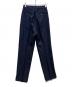 GUCCI (グッチ) Blue High-Waisted Pleated Straight Trousers ネイビー サイズ:38：20000円