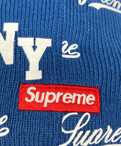 SUPREME（シュプリーム）Supreme (シュプリーム) New Era (ニューエラ) Monogram Beanie ブルーの古着・服飾アイテム