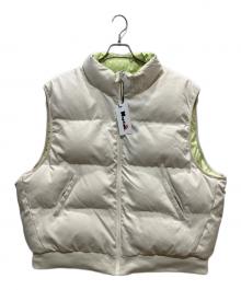 Naptime.（ナップタイム）の古着「25AW リバーシブルダウンベスト」｜ベージュ×ピスタチオ