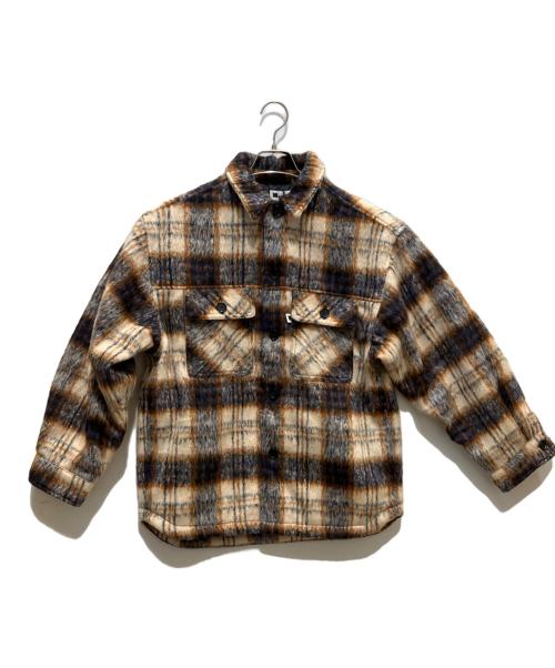 Naptime.（ナップタイム）Naptime. (ナップタイム) 25AW チェック中綿ジャケット ブラウン×アイボリー サイズ:Mの古着・服飾アイテム