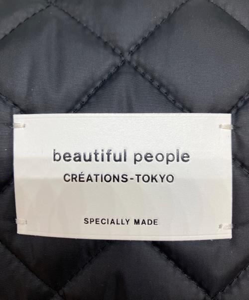 beautiful people（ビューティフルピープル）beautiful people (ビューティフルピープル) ARKnets (アークネッツ) 別注キルティング がま口ショルダーバッグ ブラックの古着・服飾アイテム