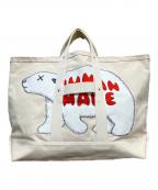 HUMAN MADE×KAWSヒューマンメイド×カウズ）の古着「21AW Made Tote Bag large」｜アイボリー