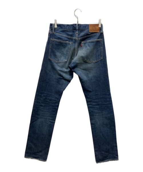Hysteric Glamour（ヒステリックグラマー）Hysteric Glamour (ヒステリックグラマー) RW CLASH加工デニムスリムストレートパンツ インディゴ サイズ:SIZE　78.5cmの古着・服飾アイテム